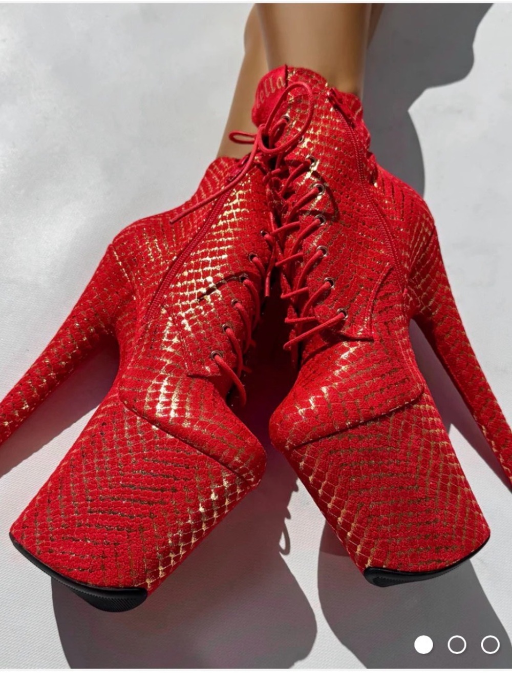 Hella Heels Red Khaleesi 8 inch boots